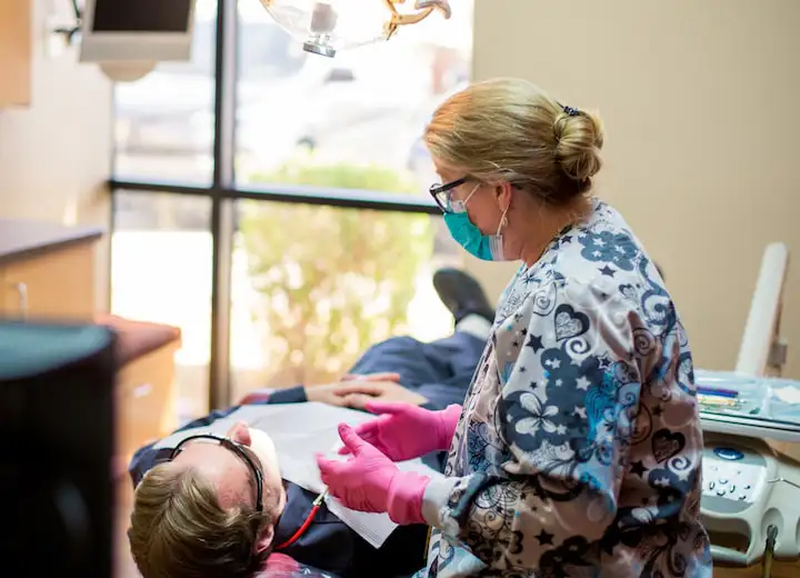 Team member treating patient at Robert F. Walker Jr. DDS in Chandler, AZ 