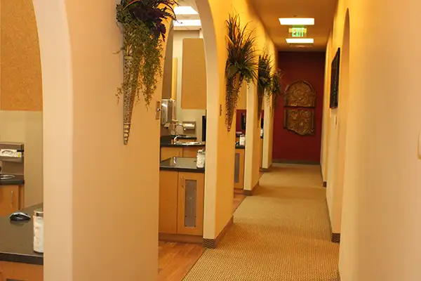 Hallway inside of office building at Robert F. Walker Jr. DDS in Chandler, AZ