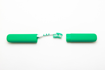 Toothbrush in travel case